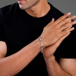 Aditya Roy Kapur Silver Eternal Knot Bracelet For Him