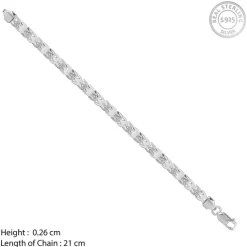 Aditya Roy Kapur Silver Fearless Bracelet For Him