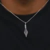 Aditya Roy Kapur Silver Kite Pendant with Box Chain For Him