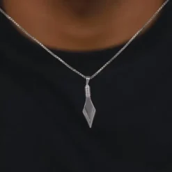 Aditya Roy Kapur Silver Kite Pendant with Box Chain For Him