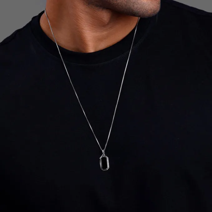 Aditya Roy Kapur Silver Knight's Emblem Pendant with Box Chain For Him