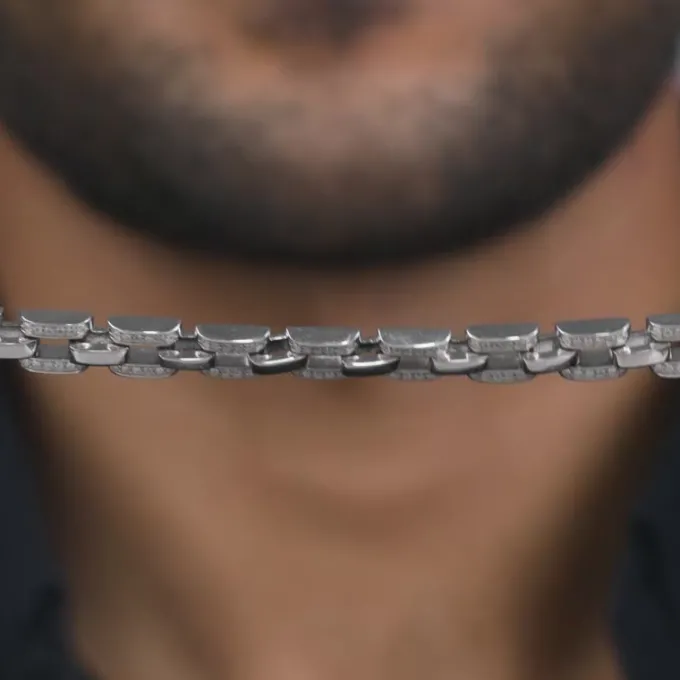 Aditya Roy Kapur Silver Quiet Ambition Bracelet For Him