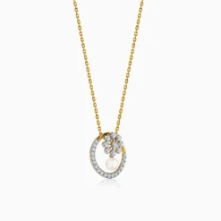 Anushka Sharma Gold Amata Floral Lab Grown Diamond Pendant