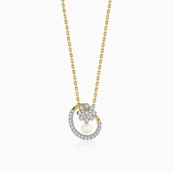 Anushka Sharma Gold Amata Floral Lab Grown Diamond Pendant