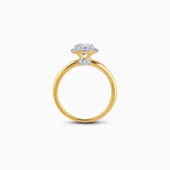 Anushka Sharma Gold Audrey Halo Solitaire Lab Grown Diamond Ring