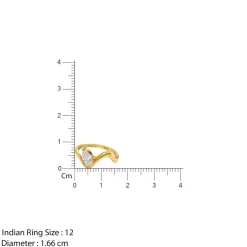 Anushka Sharma Gold Aurora Flame Lab Grown Diamond Ring (Size 12)