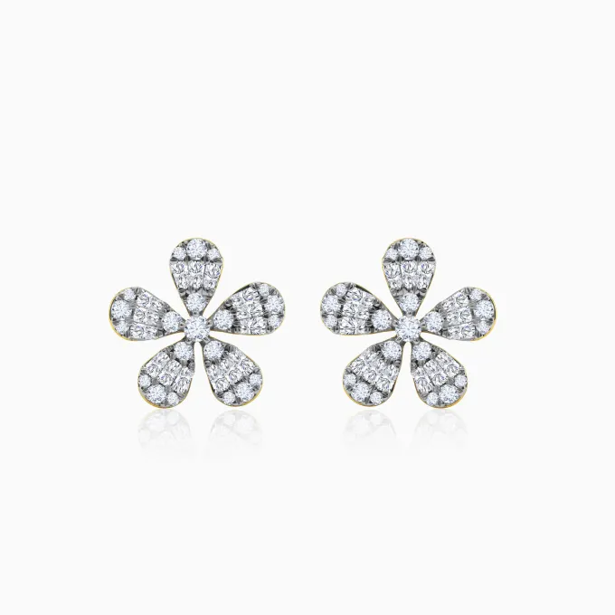 Anushka Sharma Gold Bloom Bold Lab Grown Diamond Earrings