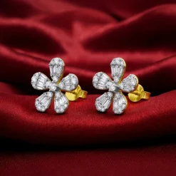 Anushka Sharma Gold Bloom Bold Lab Grown Diamond Earrings