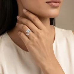 Anushka Sharma Gold Bloom Bold Lab Grown Diamond Ring (Size 12)