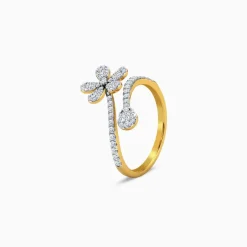 Anushka Sharma Gold Bloom Bold Lab Grown Diamond Ring (Size 12)