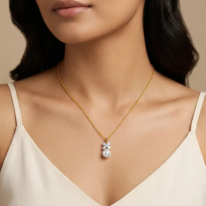 Anushka Sharma Gold Brilla Lab Grown Diamond Pendant