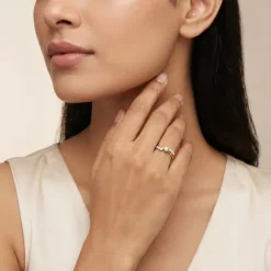 Anushka Sharma Gold Centre of Calm Lab Grown Diamond Ring (Size 12)