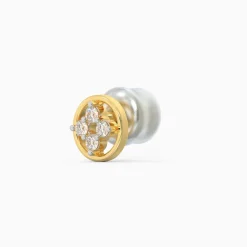 Anushka Sharma Gold Circular Quartet Diamond Stud Earrings