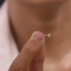 Anushka Sharma Gold Clover Leaf Diamond Stud Earrings