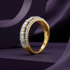 Anushka Sharma Gold Eternal Frame Lab Grown Diamond Ring (Size 12)