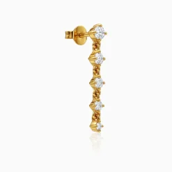 Anushka Sharma Gold Falling Light Lab Grown Diamond Earrings