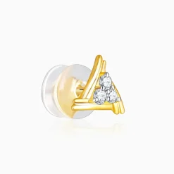 Anushka Sharma Gold Geometric Trio Diamond Earrings