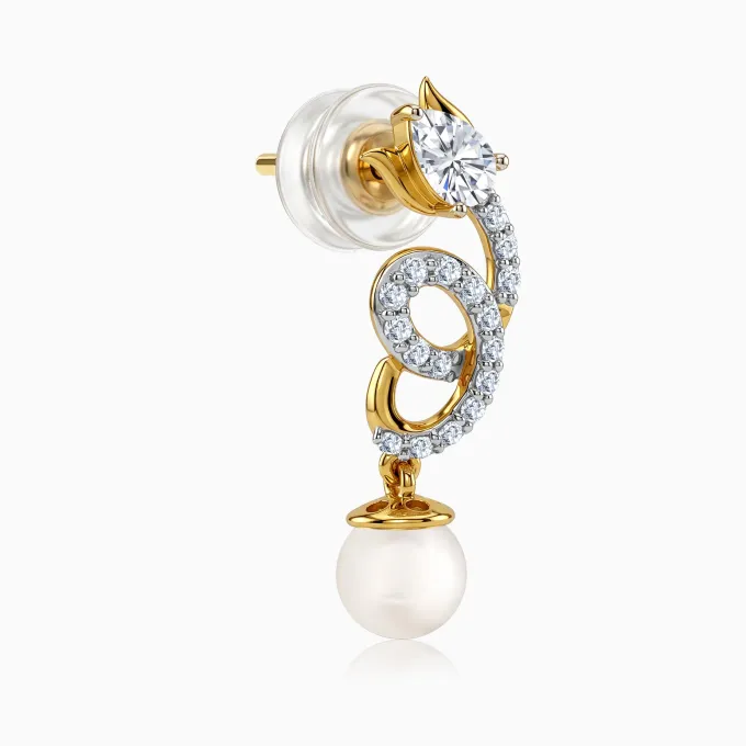 Anushka Sharma Gold Gleaming Shine Lab Grown Diamond Earrings