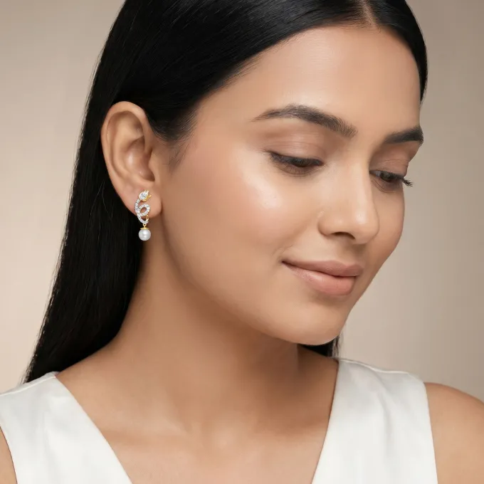 Anushka Sharma Gold Gleaming Shine Lab Grown Diamond Earrings