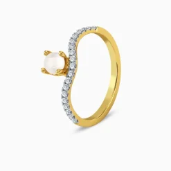 Anushka Sharma Gold Gracieux Shine Lab Grown Diamond Ring (Size 12)