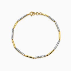Anushka Sharma Gold Horizon Line Lab Grown Diamond Bracelet