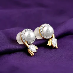 Anushka Sharma Gold Lotus Within Lab Grown Diamond Earrings