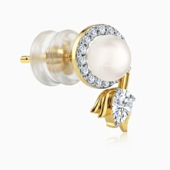 Anushka Sharma Gold Lotus Within Lab Grown Diamond Earrings