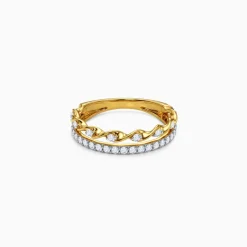 Anushka Sharma Gold Luna Twine Lab Grown Diamond Ring (Size 12)