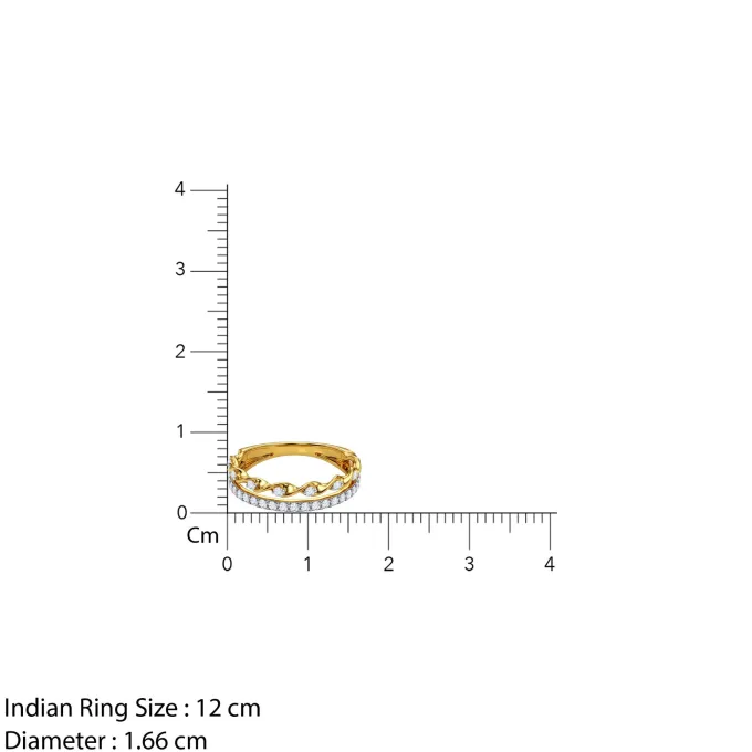 Anushka Sharma Gold Luna Twine Lab Grown Diamond Ring (Size 12)