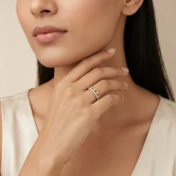 Anushka Sharma Gold Luna Twine Lab Grown Diamond Ring (Size 12)