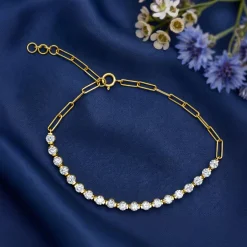 Anushka Sharma Gold Match Point Lab Grown Diamond Bracelet