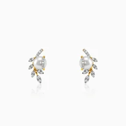 Anushka Sharma Gold Midnight Bloom Lab Grown Diamond Earrings