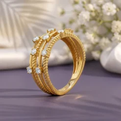 Anushka Sharma Gold Morning Light Lab Grown Diamond Ring (Size 12)
