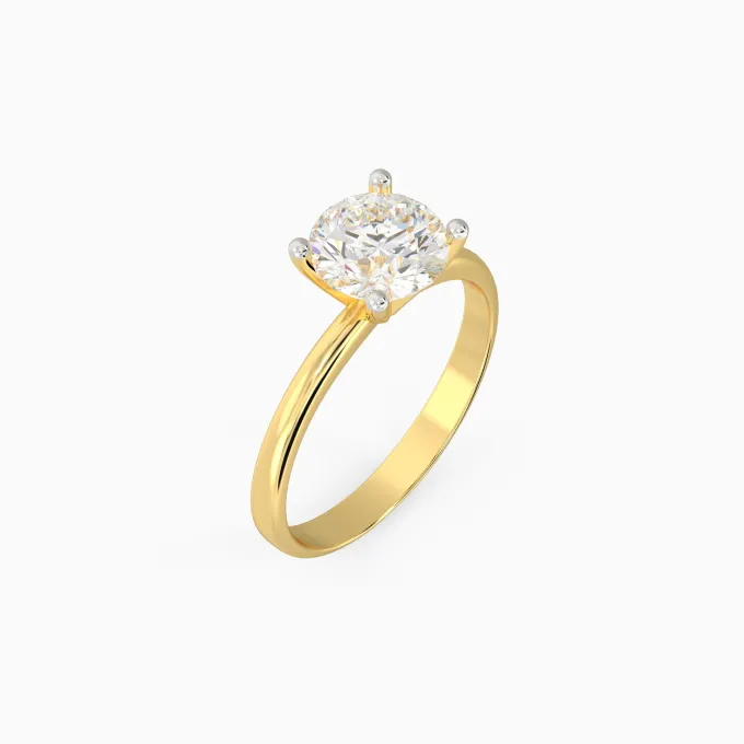 Anushka Sharma Gold Mystic Aura Solitaire Diamond Ring