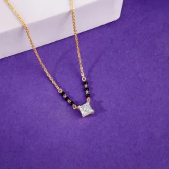 Anushka Sharma Gold Premala Solitaire Lab Grown Diamond Mangalsutra