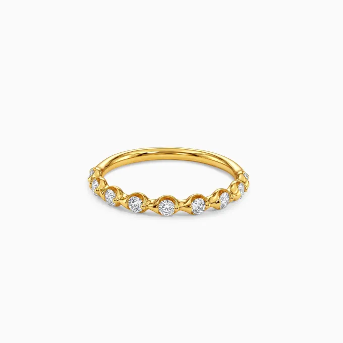 Anushka Sharma Gold Starlit Promise Lab Grown Diamond Ring (Size 12)