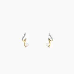 Anushka Sharma Gold Swirl and Soul Lab grown Diamond Earrings