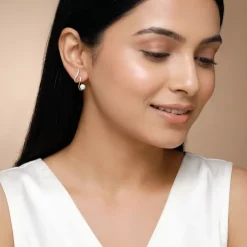 Anushka Sharma Gold Swirl and Soul Lab grown Diamond Earrings