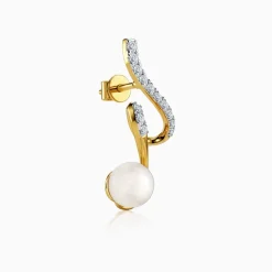 Anushka Sharma Gold Swirl and Soul Lab grown Diamond Earrings