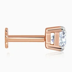 Anushka Sharma Rose Gold Minimal Lab Grown Diamond Nose Pin