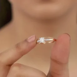 Anushka Sharma Rose Gold Empyrean Solitaire Lab Grown Diamond Ring