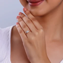 Anushka Sharma Rose Gold Empyrean Solitaire Lab Grown Diamond Ring