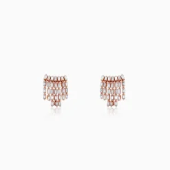 Anushka Sharma Rose Gold Velvet Cascade Lab Grown Diamond Earrings