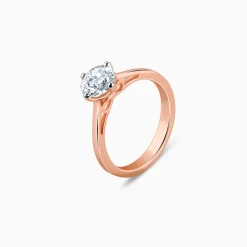 Anushka Sharma Rose Gold Yolo Solitaire Lab Grown Diamond Ring