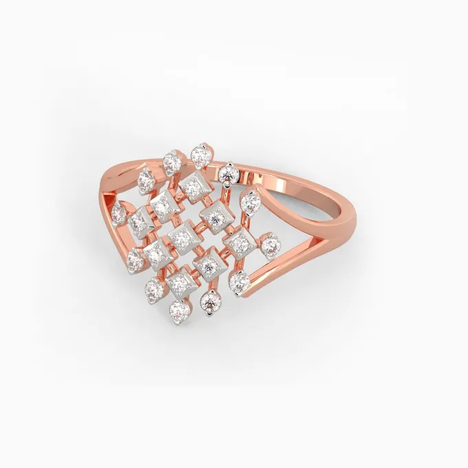 Anushka Sharma Rose Gold Spectacular Diamond Ring