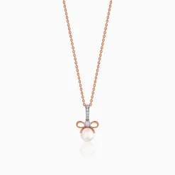 Anushka Sharma Rose Gold Cielo Bow Lab Grown Diamond Pendant