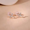 Anushka Sharma Rose Gold Lily Lab Grown Diamond Stud Earrings