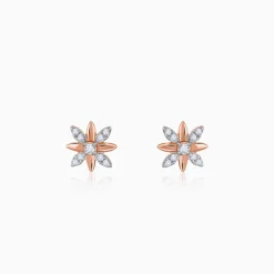 Anushka Sharma Rose Gold Lily Lab Grown Diamond Stud Earrings
