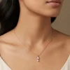 Anushka Sharma Rose Gold Elara Lotus Lab Grown Diamond Pendant