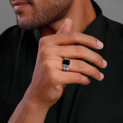 Black Rhodium Impeccable Ring For Him